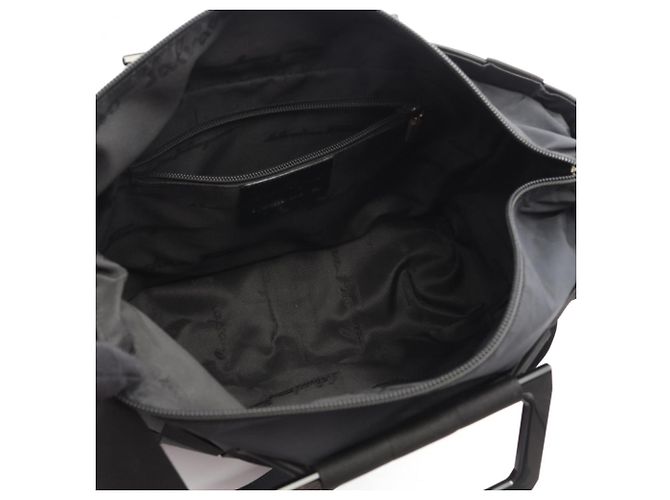Borsa a mano in tela di nylon nera Salvatore Ferragamo - vista 3