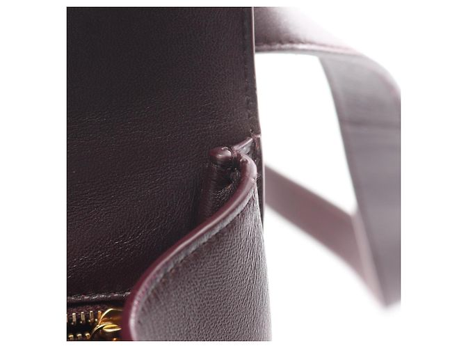 Bottega Veneta La Borsa a Spalla Clip Bordò - vista 8