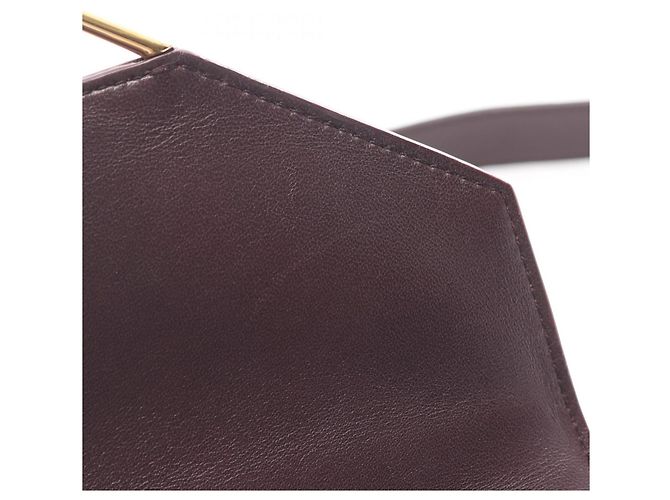 Bottega Veneta La Borsa a Spalla Clip Bordò - vista 9