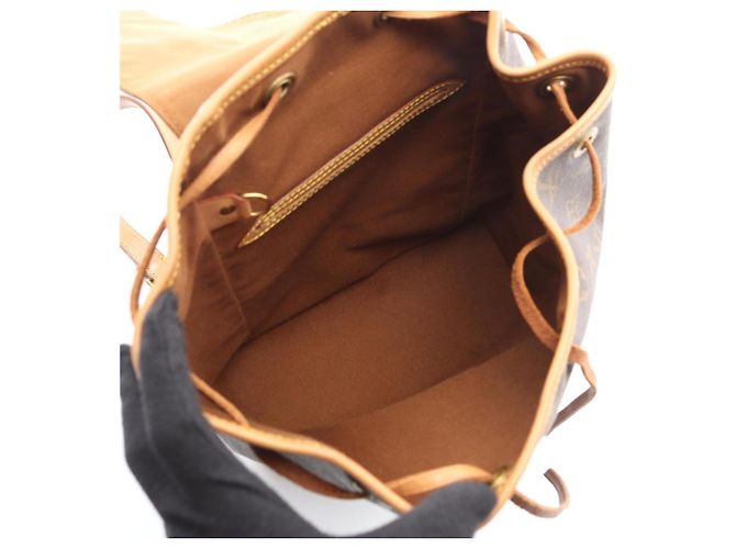 Zaino/borsa Montsouris MM Louis Vuitton Marrone Monogramma - vista 3