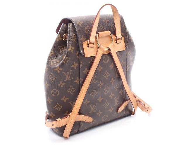 Zaino/borsa Louis Vuitton Montsouris NM PM Marrone Monogramma - vista 2