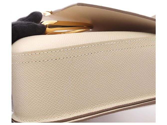 Mini borsa a spalla Della Cavalleria in avorio di Hermès Crudo - vista 9