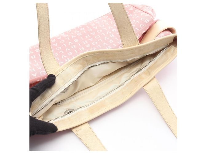 Bulgari Borsa Tote Logomania Bvlgari Rosa Crudo - vista 14