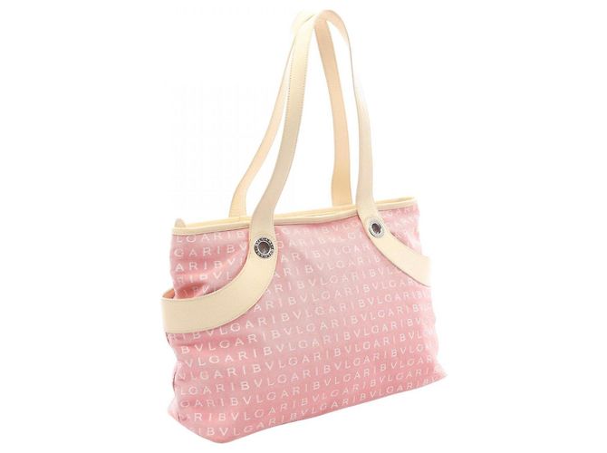 Bulgari Borsa Tote Logomania Bvlgari Rosa Crudo - vista 2