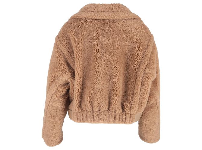 Chaqueta de piel Gardone Max Mara en pelo de camello marrón Castaño Roja - vista 3