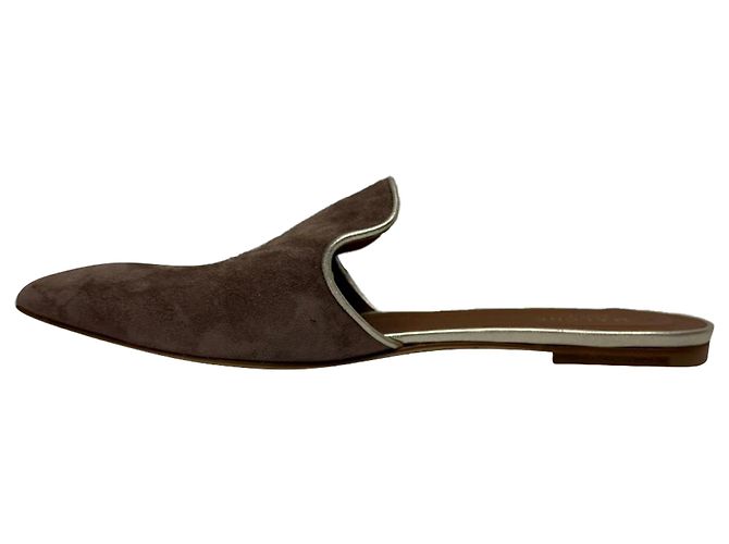 Autre Marque Mule a punta affilata Marianne di Malone Souliers in suede marrone Rosso - vista 4
