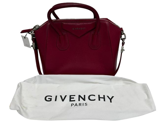 Borsa a Mano Antigona Piccola in Pelle di Capra Bordeaux di Givenchy Rosso Bordò - vista 10