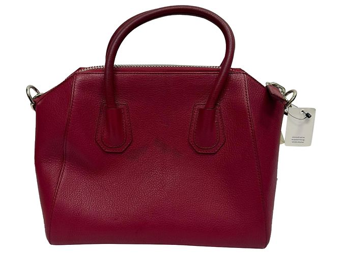 Borsa a Mano Antigona Piccola in Pelle di Capra Bordeaux di Givenchy Rosso Bordò - vista 4