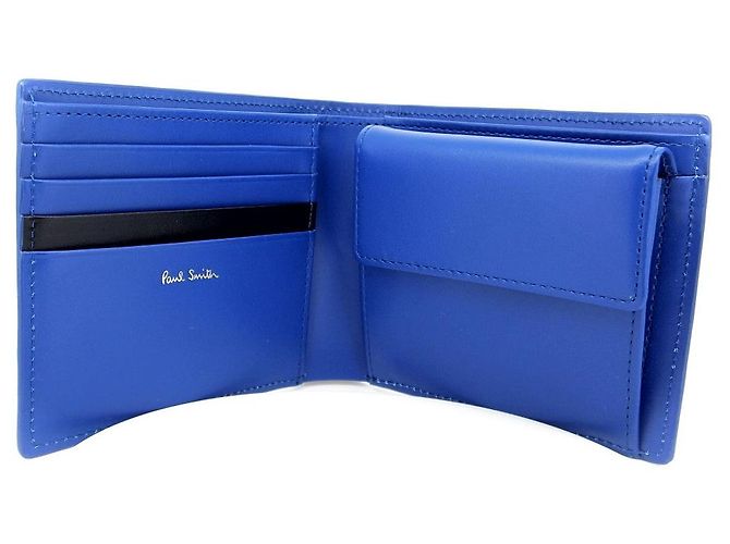 Paul Smith Leder Bifold Geldbörse Blau - Ansicht 3
