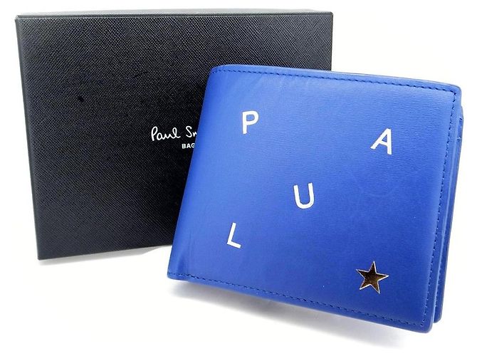 Paul Smith Leder Bifold Geldbörse Blau - Ansicht 8