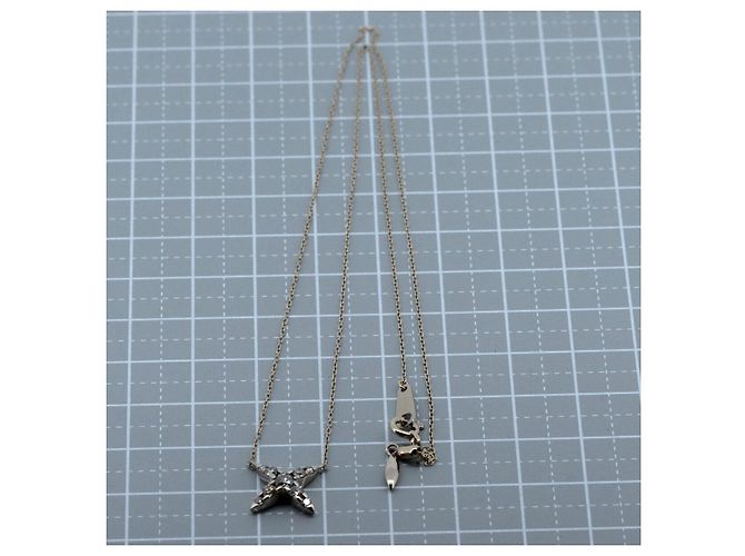 Autre Marque Collana in Diamante Naked Au750 Kashikey Marrone - vista 5