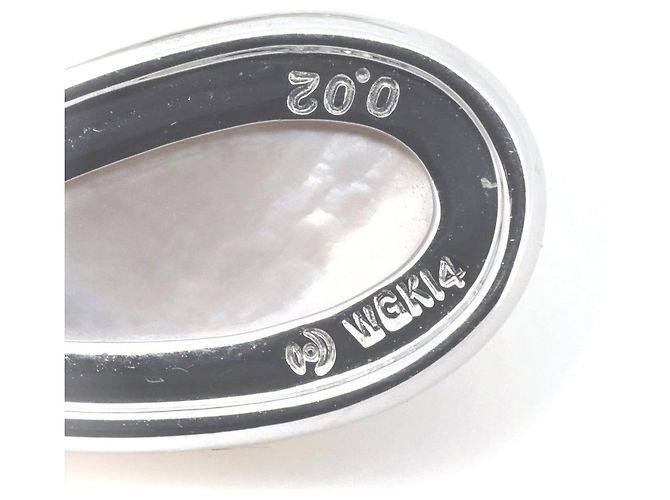 Tasaki K14WG Perlenanhänger Halskette Silber - Ansicht 3