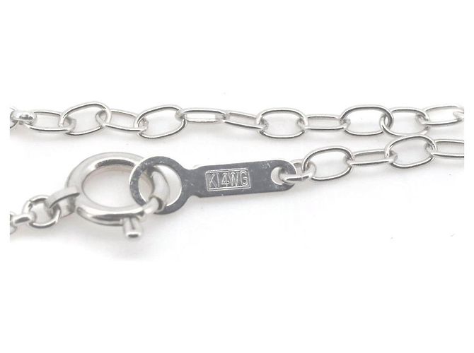 Tasaki K14WG Perlenanhänger Halskette Silber - Ansicht 4