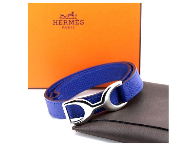 Bracciale in pelle Pavane di Hermès Porpora - vista 5