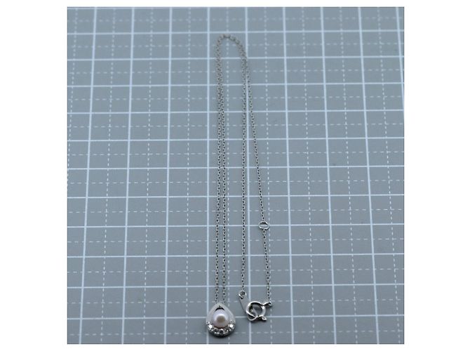 Autre Marque Collana in Perle e Diamanti Vendome Aoyama PT950 PT850 Argento - vista 5
