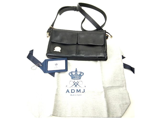 Autre Marque Borsa a Spalla in Pelle ADMJ Blu Blu navy - vista 10