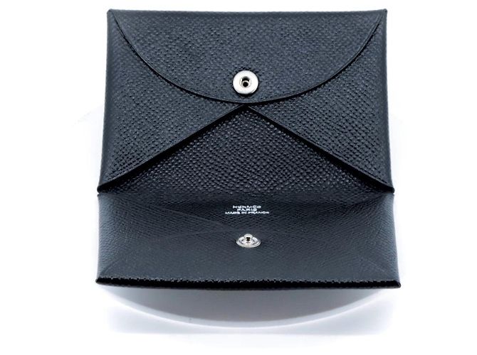 Porta-cartões de couro Caldy Hermès Preto - vista 3