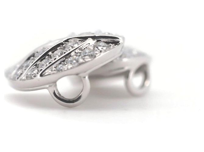 Autre Marque Picchiotti Au750 Diamant Blatt Anhänger Silber - Ansicht 6