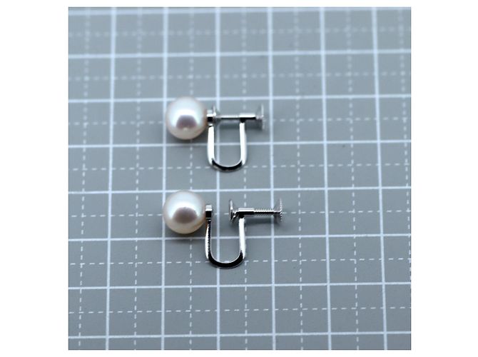 Pendientes Tasaki de perlas K14WG Blanco - vista 5