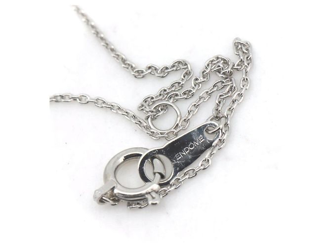Autre Marque Vendome Aoyama Platin-Diamant-Halskette Silber - Ansicht 3