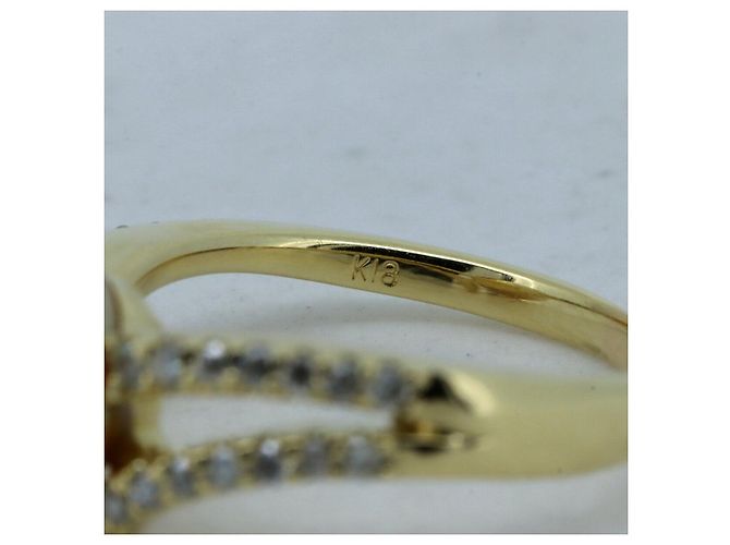 Autre Marque Au750 Perlen-Diamantring Golden - Ansicht 4