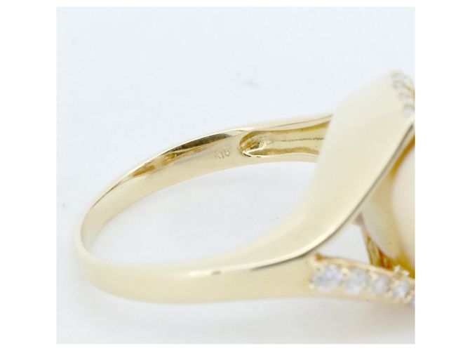 Autre Marque Au750 Perlen-Diamantring Golden - Ansicht 4