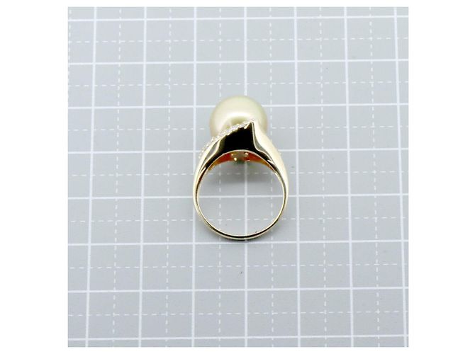 Autre Marque Au750 Perlen-Diamantring Golden - Ansicht 6