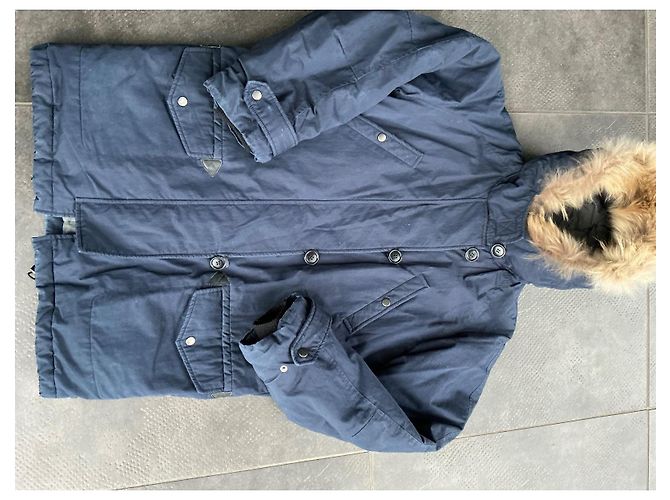 Parka Felton Isabel Marant Etoile Blu Navy Cotone - vista 3