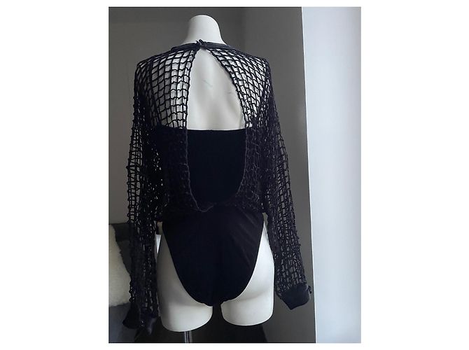 Body vintage 'Blooming' Ritmo di La Perla 40/42 rete nera Nero - vista 3