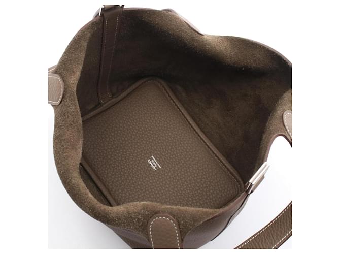 Borsa Hermès Picotin Lock PM Marrone Taupe - vista 3