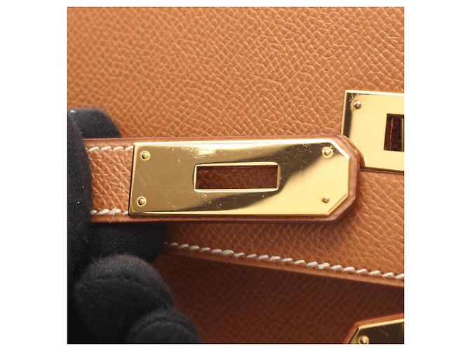 Borsa Hermès Kelly 32 Marrone - vista 10