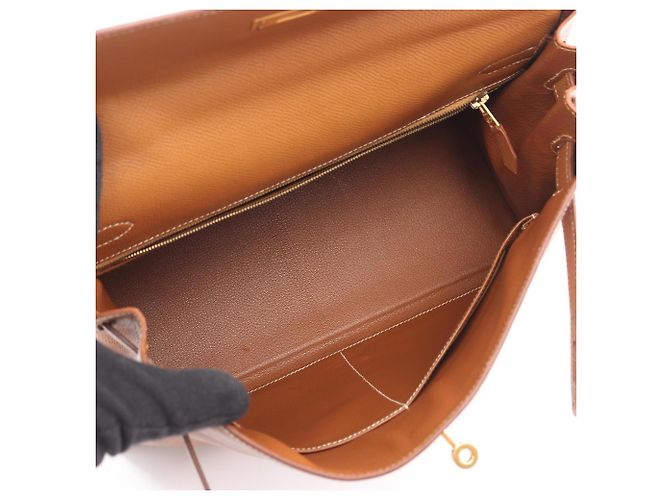 Borsa Hermès Kelly 32 Marrone - vista 3