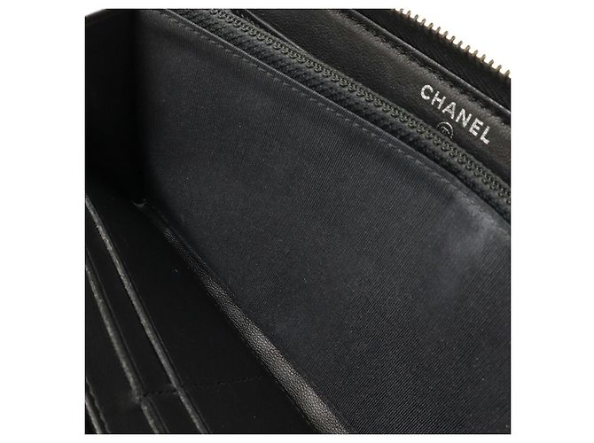 Timeless Cartera larga de cuero matelassé Chanel Negro - vista 6