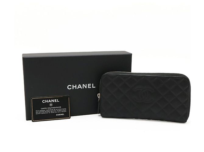 Timeless Cartera larga de cuero matelassé Chanel Negro - vista 9