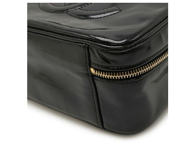 Borsa 2 in 1 in pelle verniciata Chanel Coco Mark Nero - vista 3
