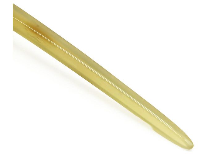 Hermès Rocaille Haaraccessoire aus Büffelhorn Beige - Ansicht 4