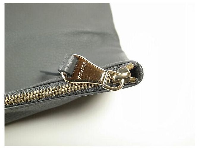 Autre Marque Escada Leder-Clutch Braun - Ansicht 8