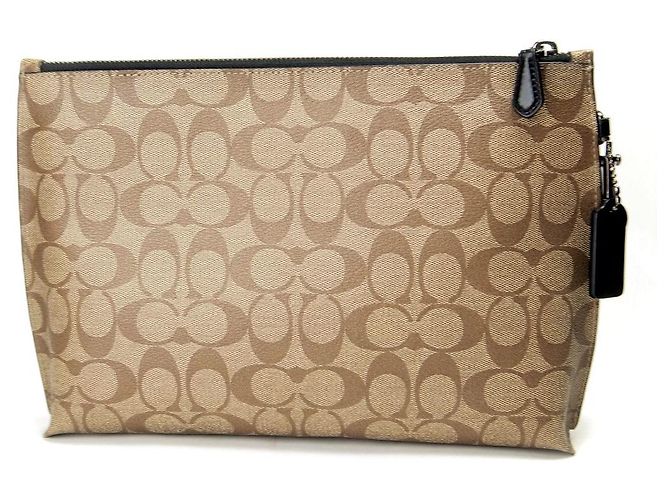 Clutch in PVC Coach Marrone - vista 2