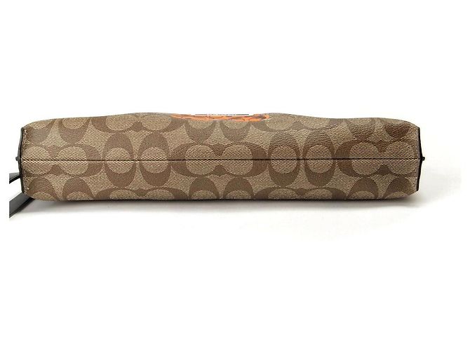 Clutch in PVC Coach Marrone - vista 4