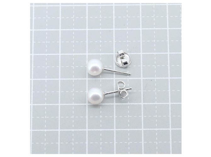 Orecchini in Oro Bianco Au750 con Perle Mikimoto - vista 4