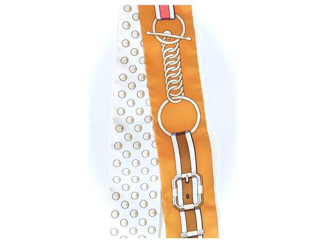 Bufanda de seda GRAND TRALALA de Hermès Blanco - vista 3