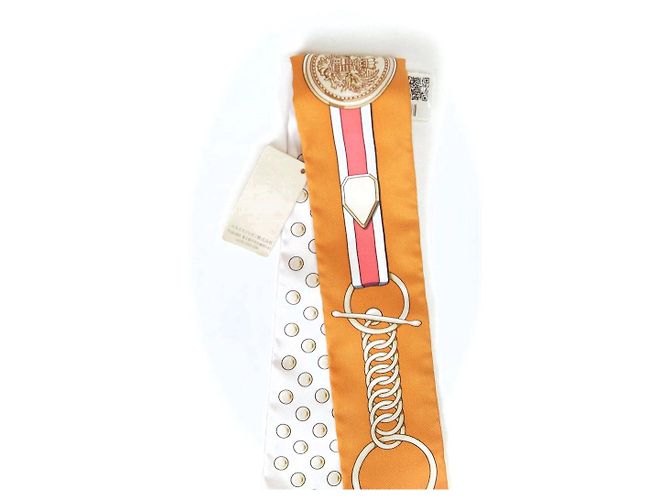 Bufanda de seda GRAND TRALALA de Hermès Blanco - vista 4