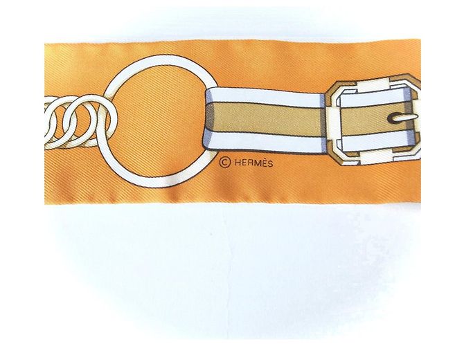 Bufanda de seda GRAND TRALALA de Hermès Blanco - vista 7