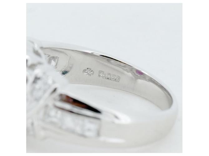 Autre Marque Pt850 Rubin-Diamant-Ring Rot - Ansicht 4