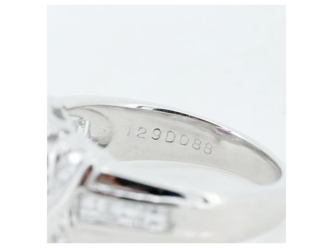 Autre Marque Pt850 Rubin-Diamant-Ring Rot - Ansicht 5