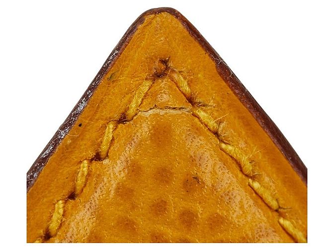 Ring Anello in pelle per sciarpa Triangle Hermès Giallo - vista 4