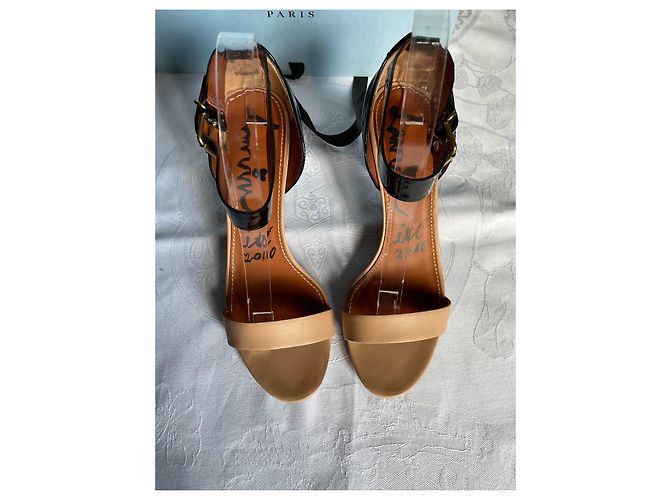 Sandali Lanvin con cinturino alla caviglia T 39 Beige - vista 3