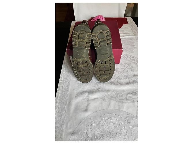 Stivaletti stringati Kenzo in pelle marrone e pony T 38 Marrone scuro - vista 10