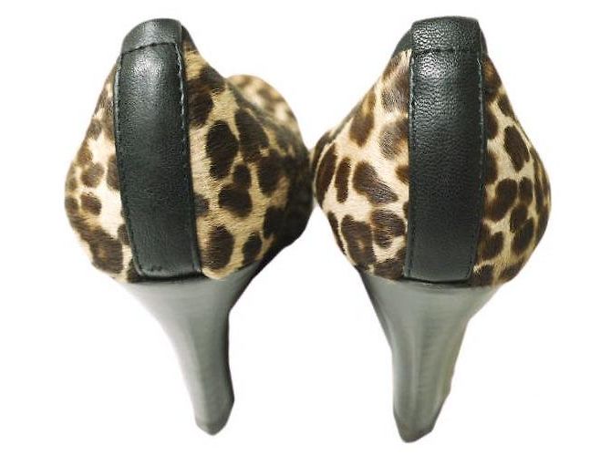 Bailarinas WEDGE de Piel de Vaca Lanvin Multicolor Estampado de leopardo - vista 4
