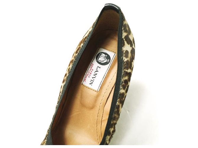 Bailarinas WEDGE de Piel de Vaca Lanvin Multicolor Estampado de leopardo - vista 6